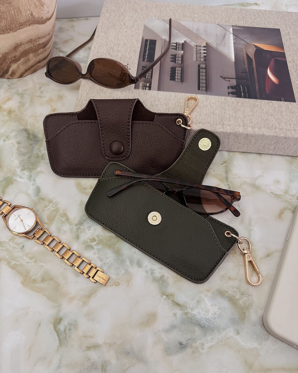 Skittle Sunglasses Case Olive - Pure Apotheca