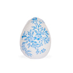 SMALL BLUE AND WHITE FLORAL EGG - Pure Apotheca