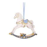 SNOWY BLUE ROCKING HORSE ORNAMENT - Pure Apotheca