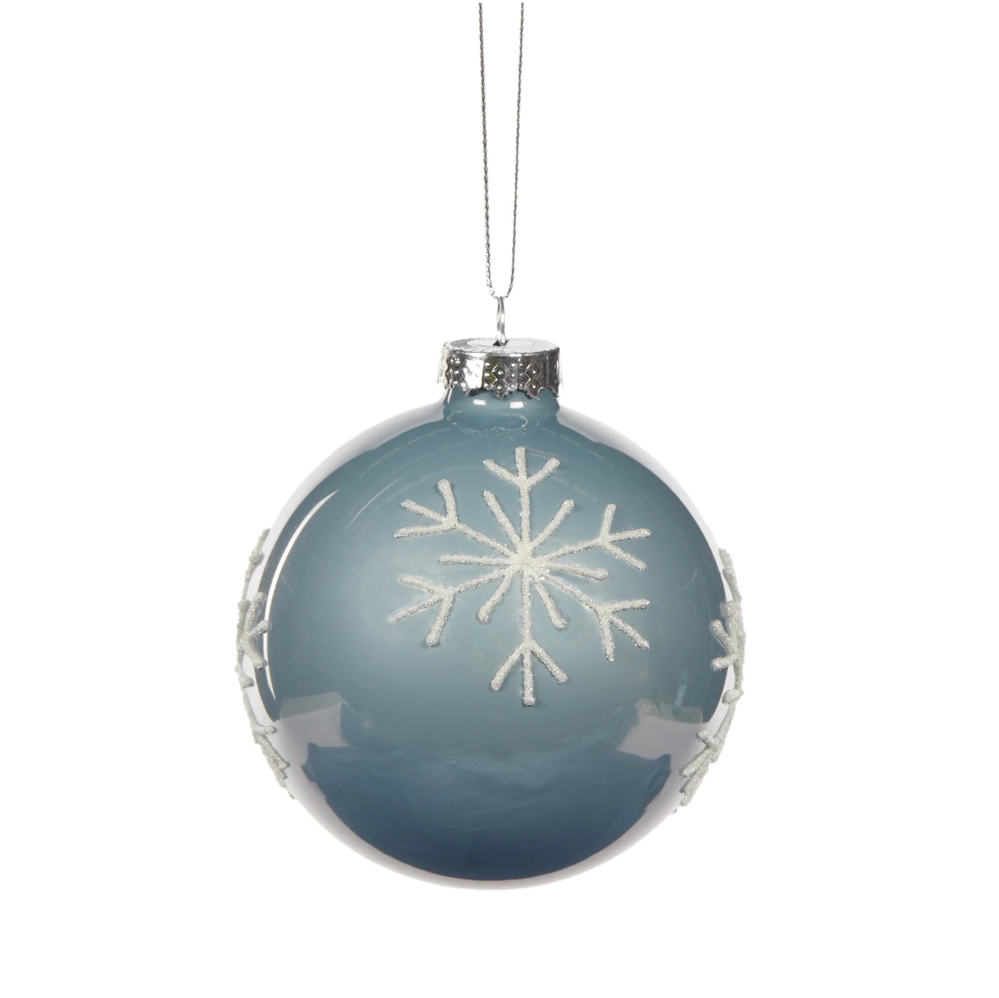 SNOWY BLUE SNOWFLAKE BAUBLE - Pure Apotheca