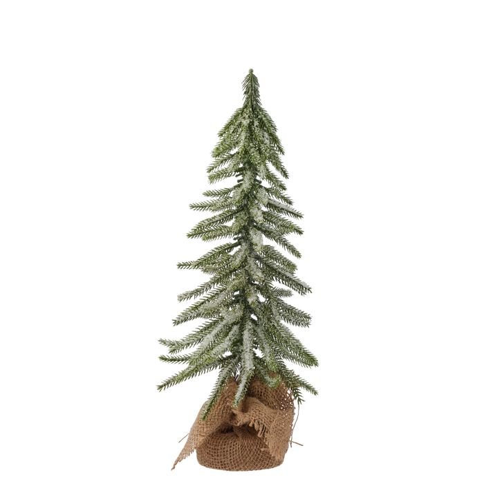 Snowy Pine Tree in Burlap Base 44cm - Pure Apotheca