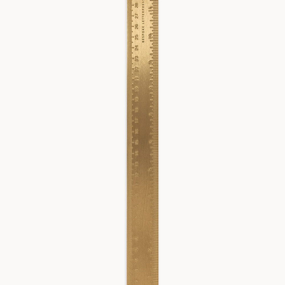 Solid Brass Ruler 30cm - Pure Apotheca