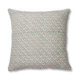 SOMA SCALLOP BLOCK PRINT BLUE / SEAGRASS CUSHION 50CM - Pure Apotheca