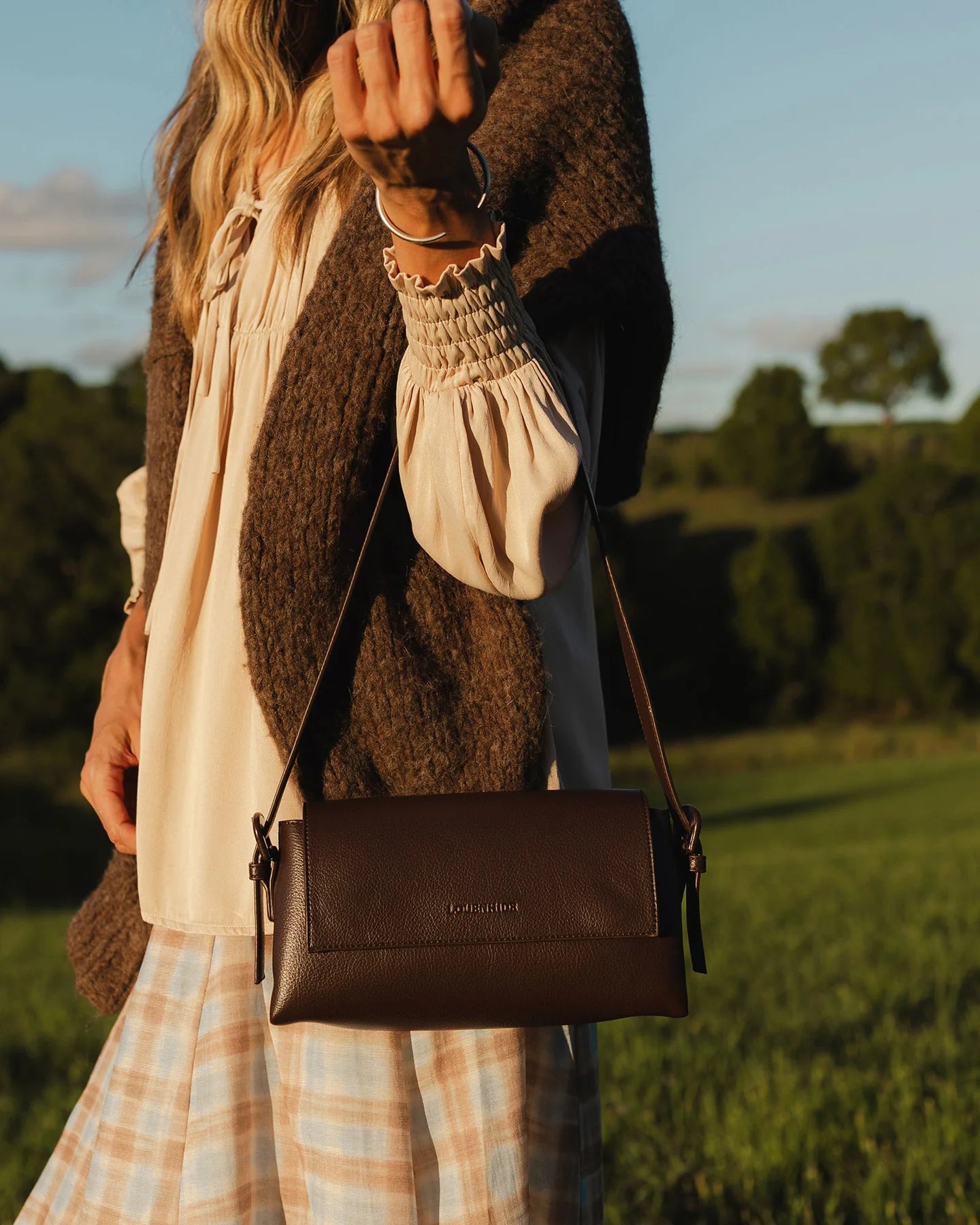 Sophia Crossbody Bag Chocolate - Pure Apotheca