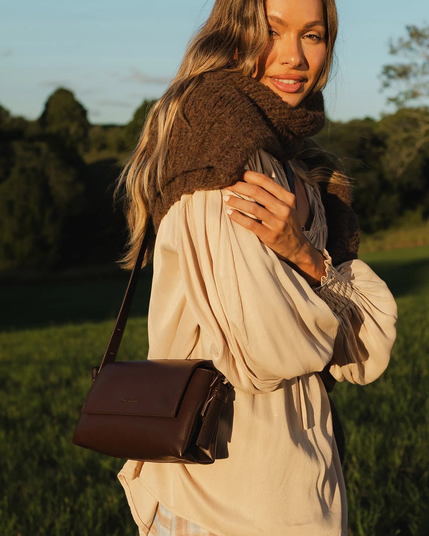 Sophia Crossbody Bag Chocolate - Pure Apotheca