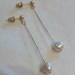 Sophia Wire Drop Pearl Stud - Pure Apotheca