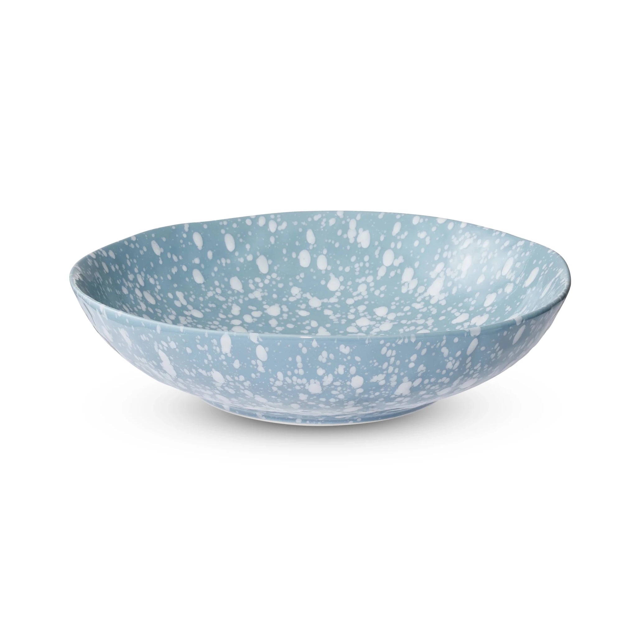 SPECKLE LIGHT BLUE/WHITE SERVING BOWL - Pure Apotheca