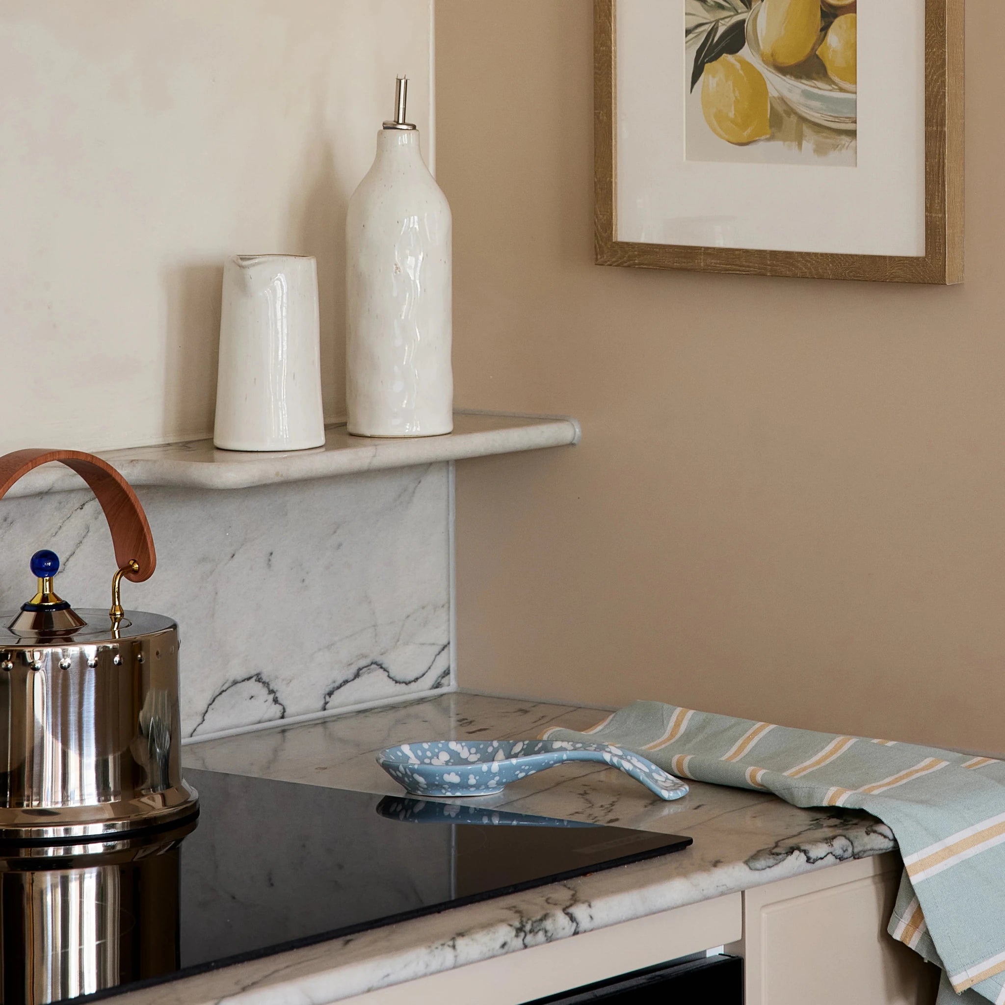 SPECKLE LIGHT BLUE/WHITE SPOON REST - Pure Apotheca