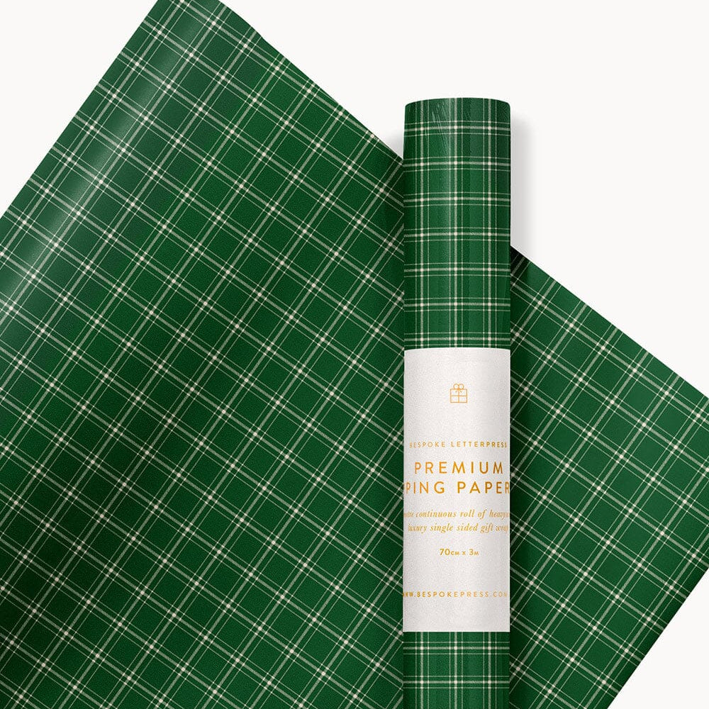 Spruce Tartan Gift Wrap 3m - Pure Apotheca