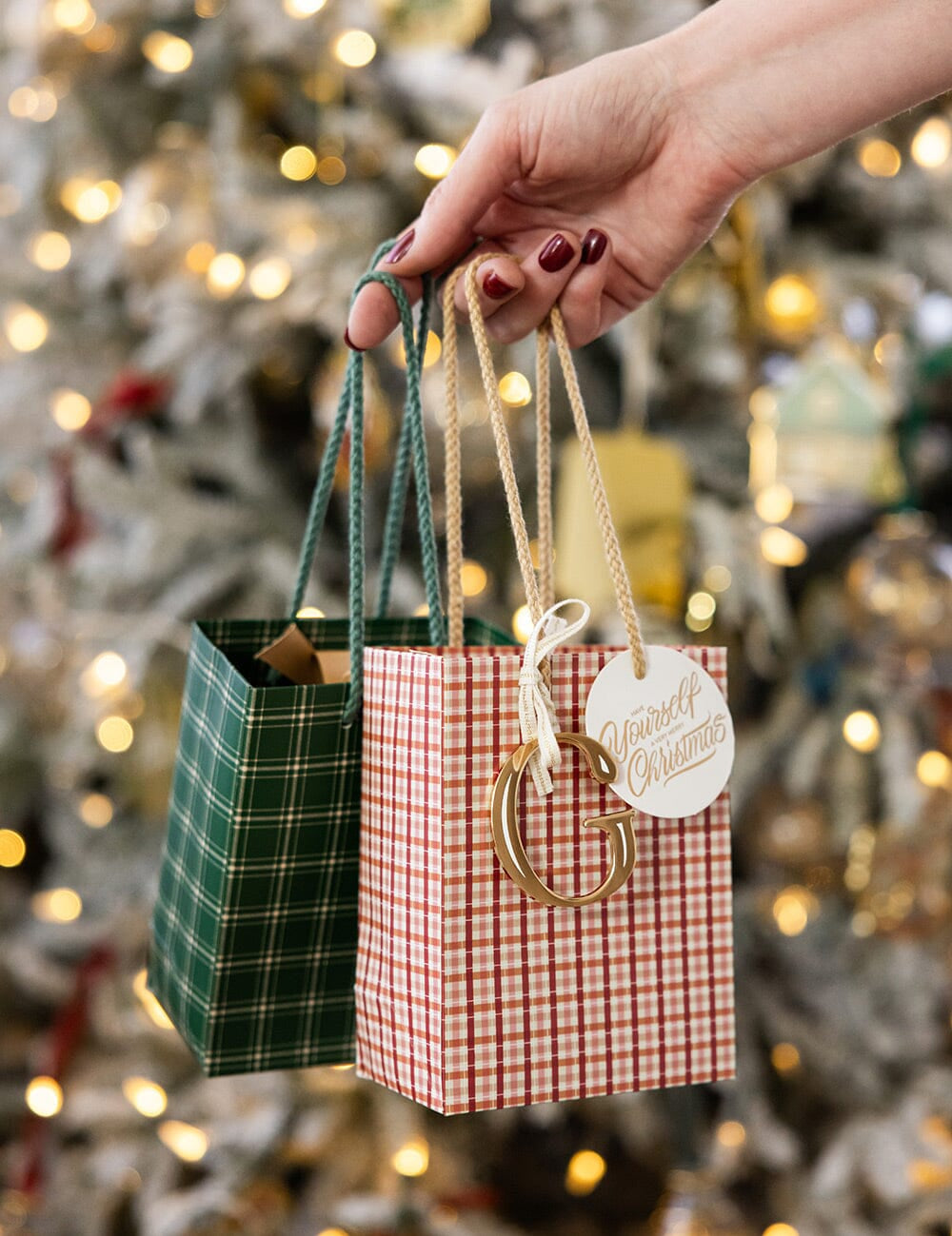 Spruce Tartan Small Gift Bag - Pure Apotheca