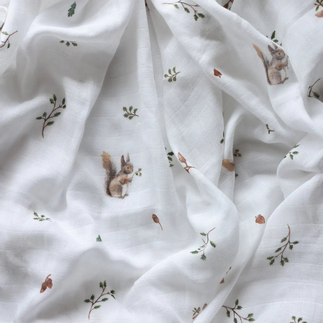 Squirrel Muslin Swaddle - Pure Apotheca