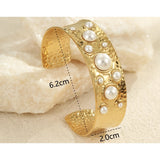 Elora Wide Cuff with Pearls