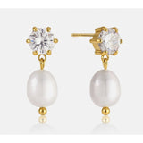 Kellia CZ Pearl Studs