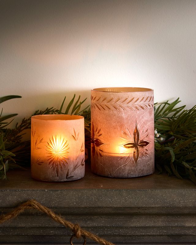 Starburst Etched Votive Large - Pure Apotheca