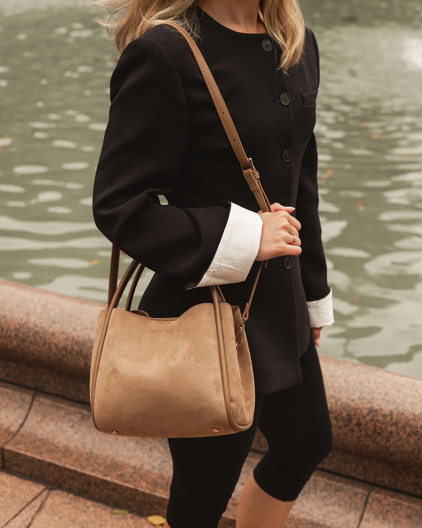 Steffie Suedette Mini Tote Bag Honey - Pure Apotheca