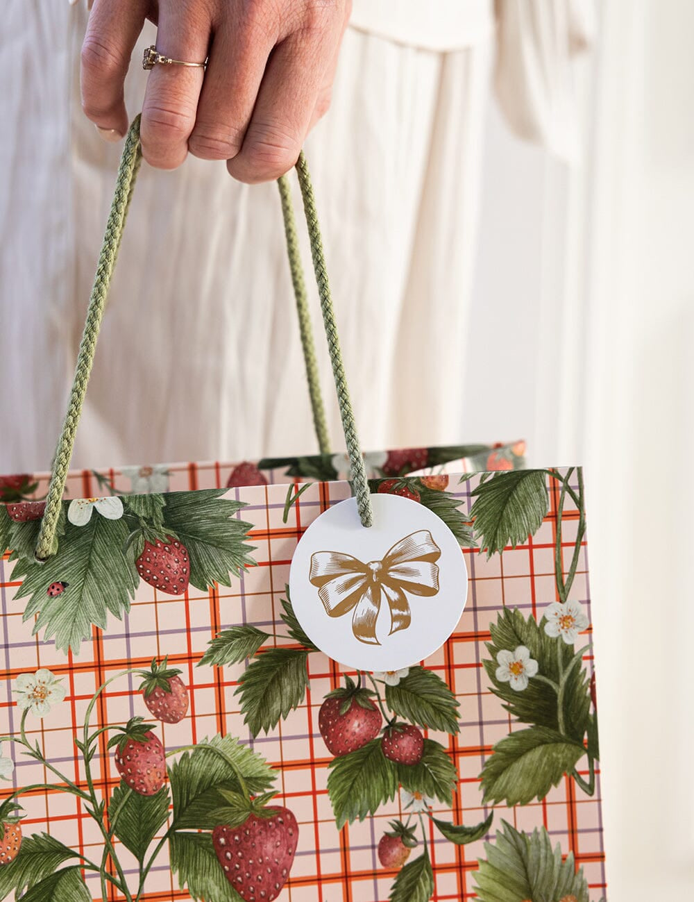 Strawberries Gift Bag Large - Pure Apotheca