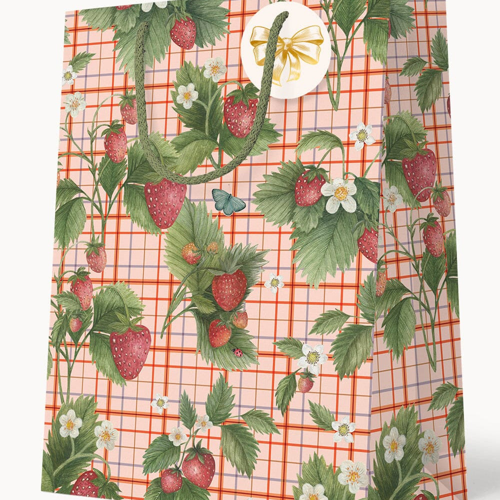 Strawberries Gift Bag Large - Pure Apotheca
