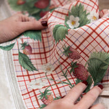 Strawberries Linen Tea Towel - Pure Apotheca