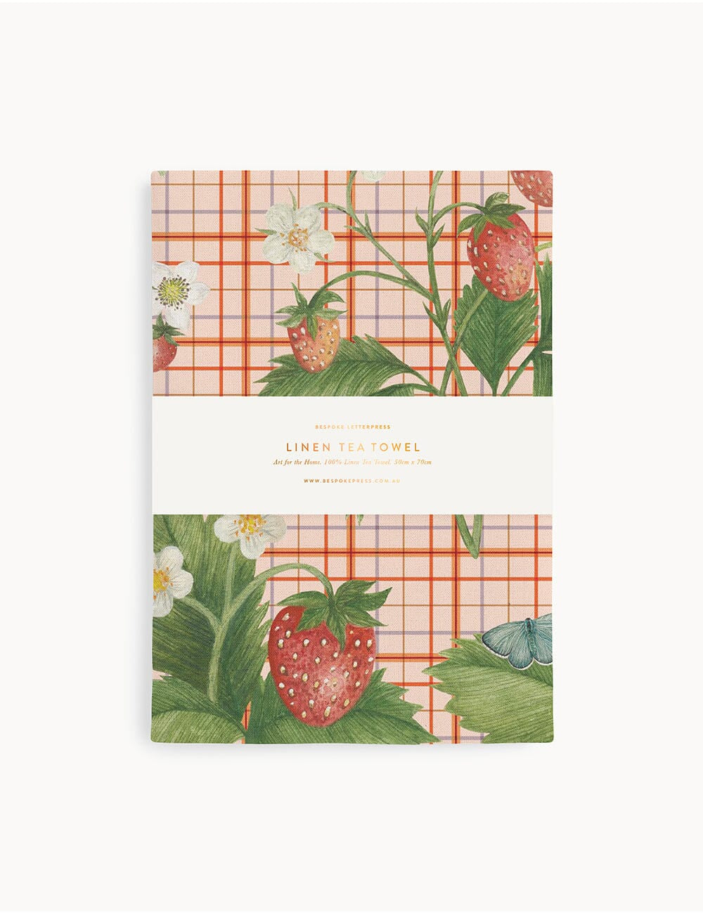 Strawberries Linen Tea Towel - Pure Apotheca