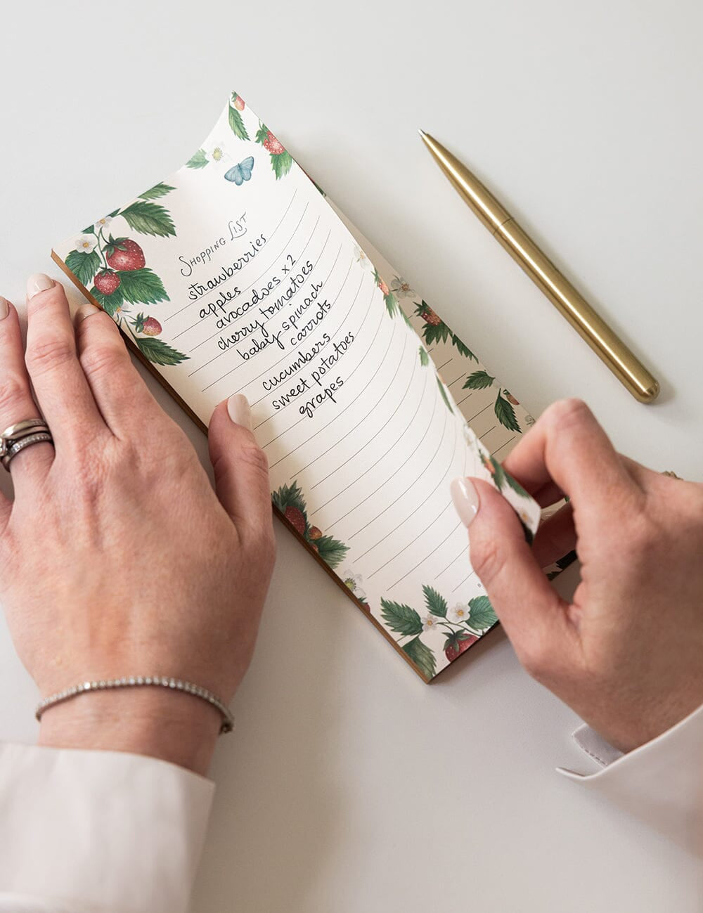 Strawberries Shopping List Notepad - Pure Apotheca