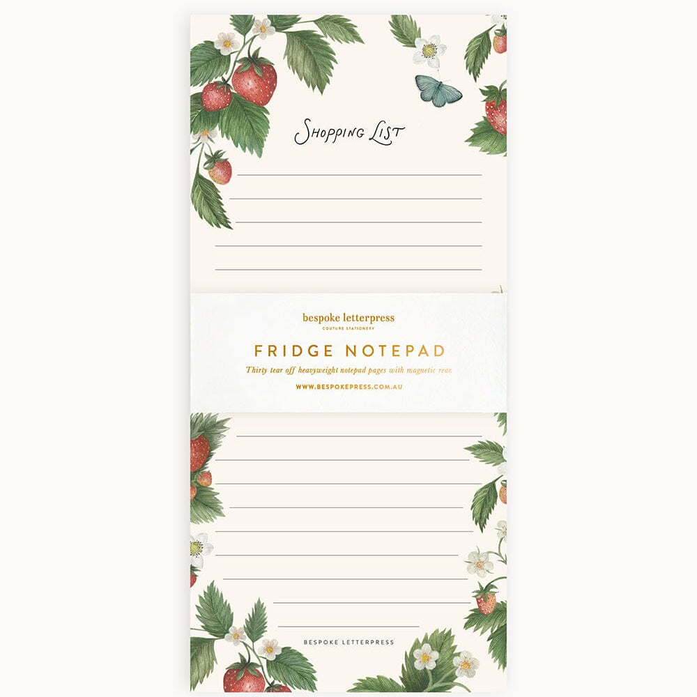 Strawberries Shopping List Notepad - Pure Apotheca