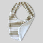 Stripe Taupe Bib - Pure Apotheca