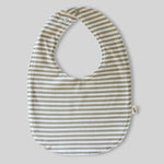 Stripe Taupe Bib - Pure Apotheca