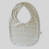 Stripe Taupe Bib - Pure Apotheca