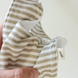 Stripe Taupe Bib - Pure Apotheca