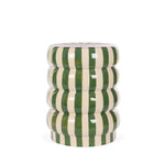 STRIPED GREEN SIDE STOOL - Pure Apotheca