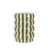 STRIPED GREEN SIDE STOOL - Pure Apotheca