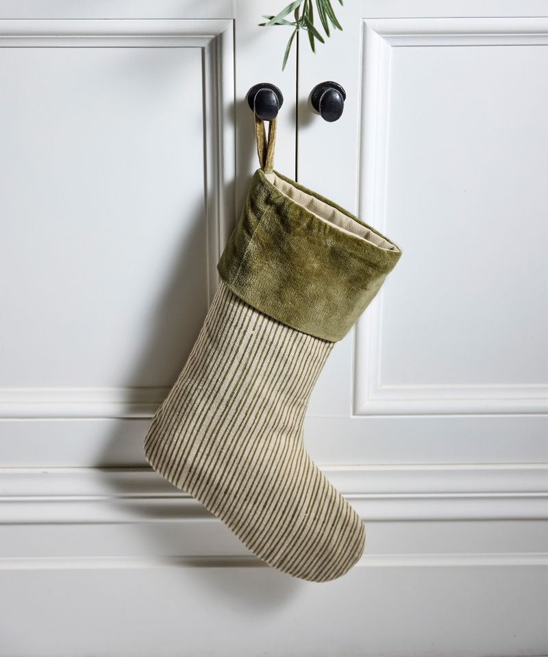 Striped Green Stocking Velvet - Pure Apotheca