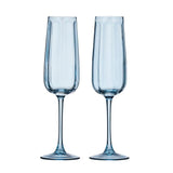 Studio Glass Flutes Set/2 Denim Blue - Pure Apotheca