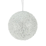 STYRO BEADED SEQUIN BALL WHITE LGE - Pure Apotheca