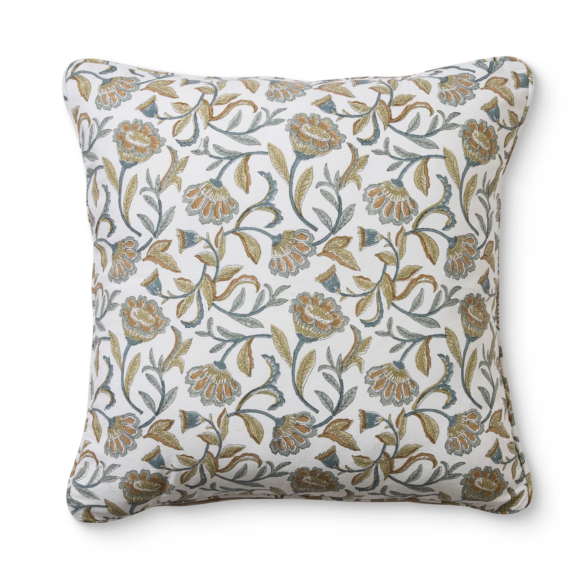 SUMMER GARDEN MULTI BLOCK PRINT CUSHION 50CM - Pure Apotheca