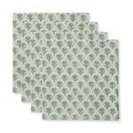SURI SCALLOP BUTI SEAFOAM BLOCK PRINT NAPKIN SET/4 - Pure Apotheca