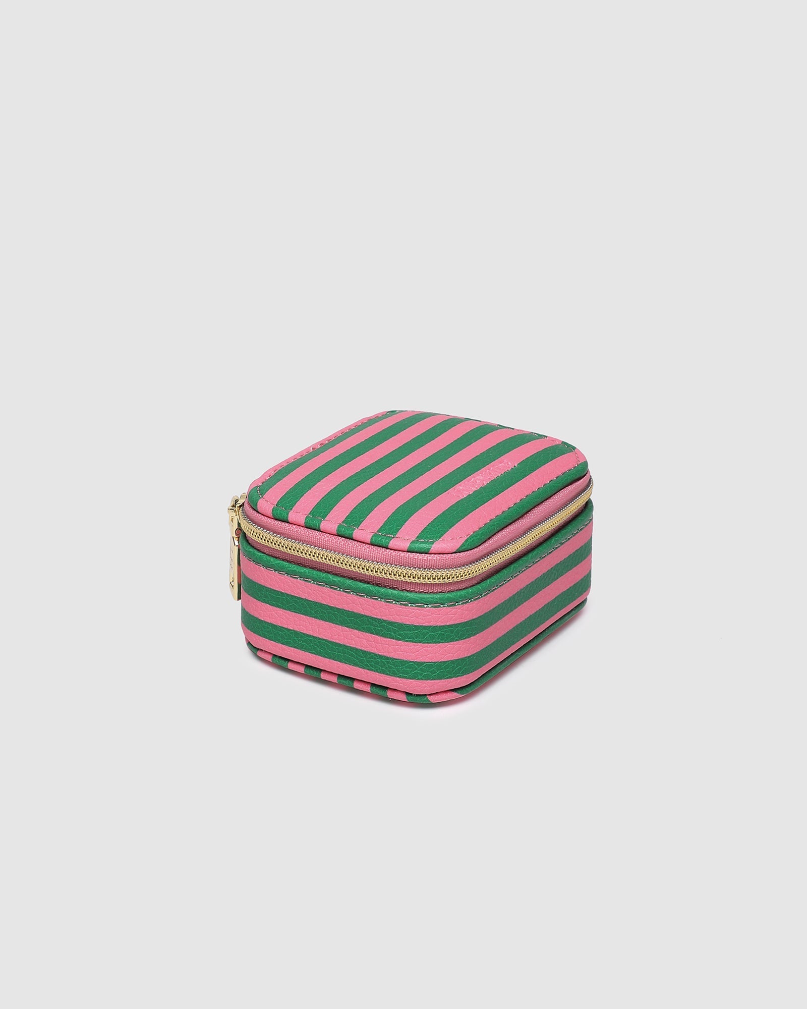Suzie Stripe Jewellery Box Green/Bubblegum Pink - Pure Apotheca