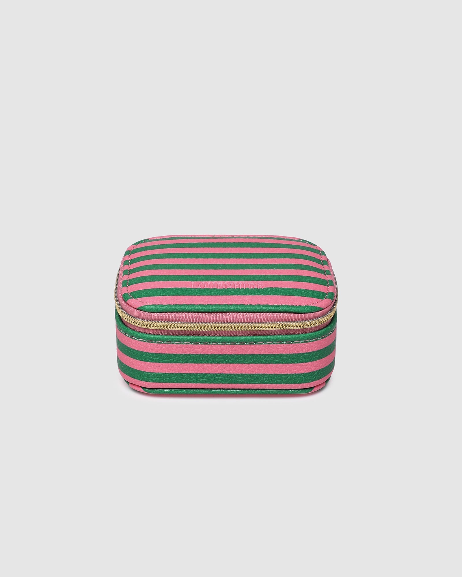 Suzie Stripe Jewellery Box Green/Bubblegum Pink - Pure Apotheca
