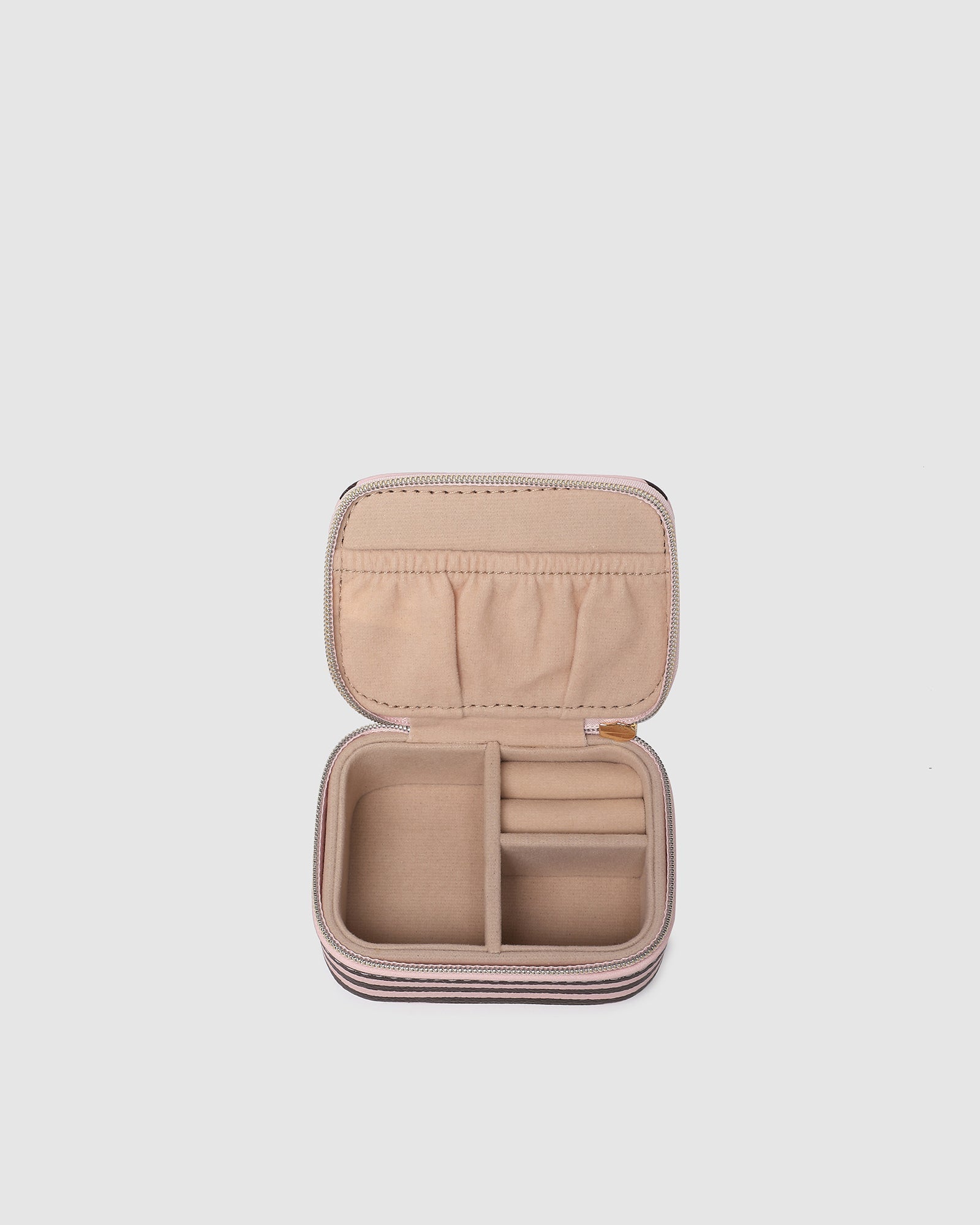 Suzie Stripe Jewellery Box Pink/Chocolate - Pure Apotheca