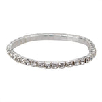 Tania Tennis Bracelet CZ Stretch Silver - Pure Apotheca