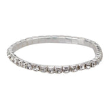 Tania Tennis Bracelet CZ Stretch Silver - Pure Apotheca