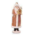 Taupe Velvet Hooded Santa 45cm - Pure Apotheca