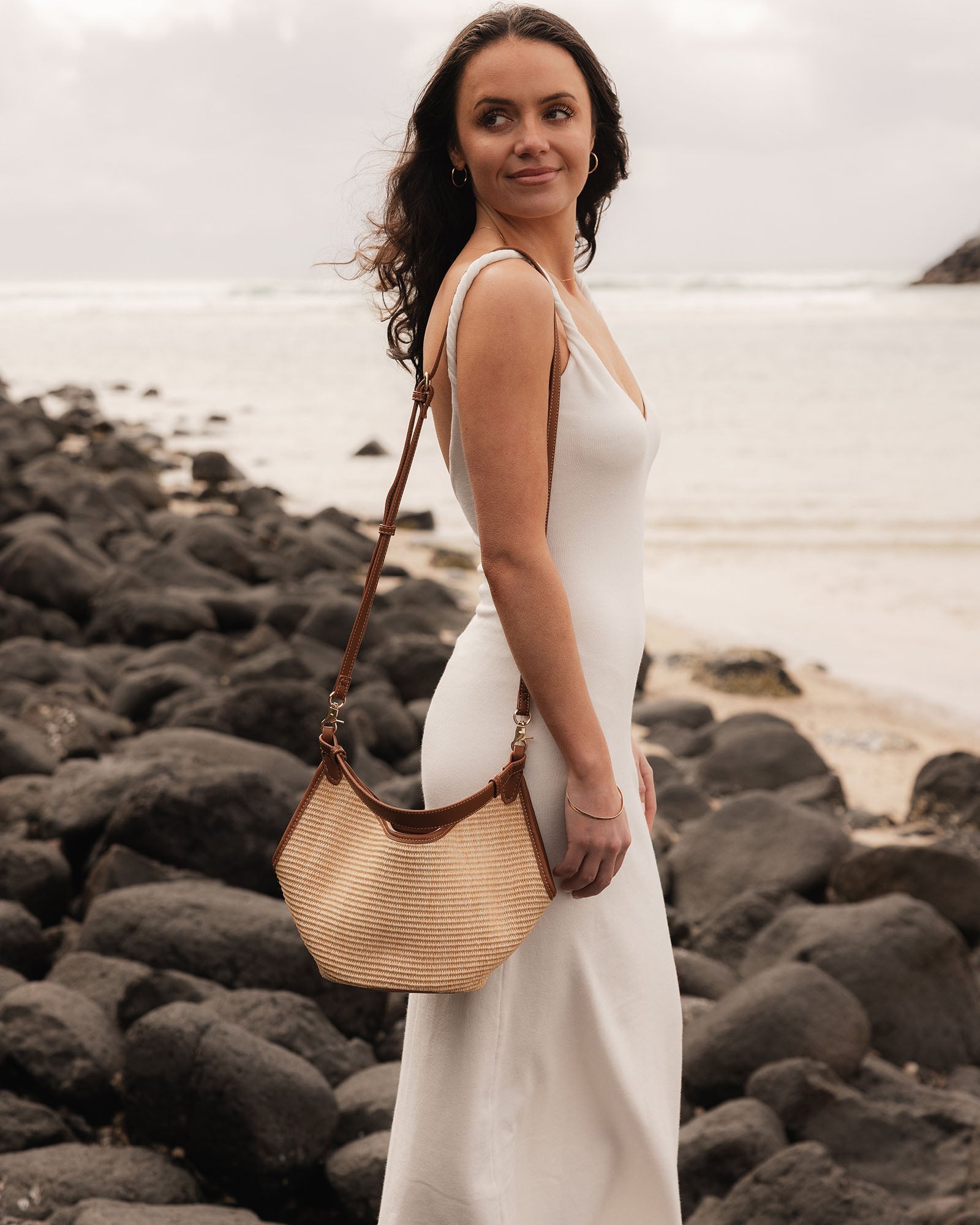 Taya Mini Tote Bag - Raffia/Tan - Pure Apotheca
