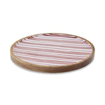 Taylor Stripe Red Round Platter - Pure Apotheca