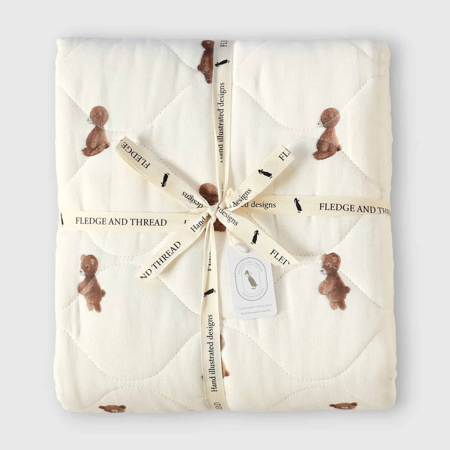 Teddy Bear Quilted Blanket - Pure Apotheca