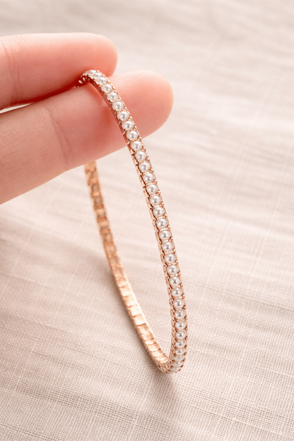 Tennis Pearl Bracelet Gold - Pure Apotheca