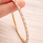 Tennis Pearl Bracelet Gold CZ - Pure Apotheca