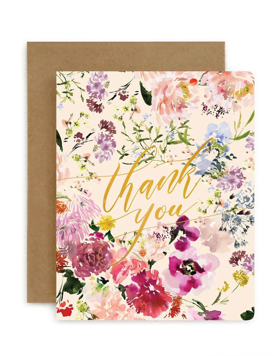 Thank You Card - Blush Ranunculus - Pure Apotheca