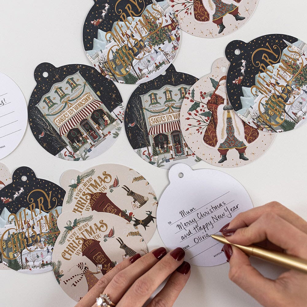 The Christmas Village 12pk Bauble Tags - Pure Apotheca