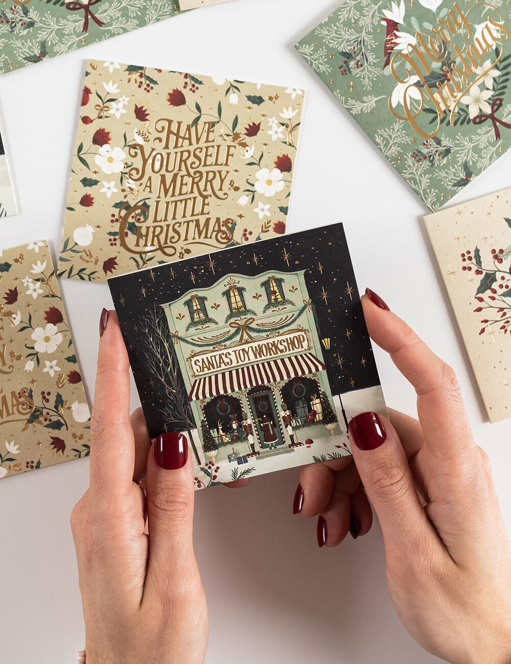 The Christmas Village 12pk Square Card Boxset - Pure Apotheca
